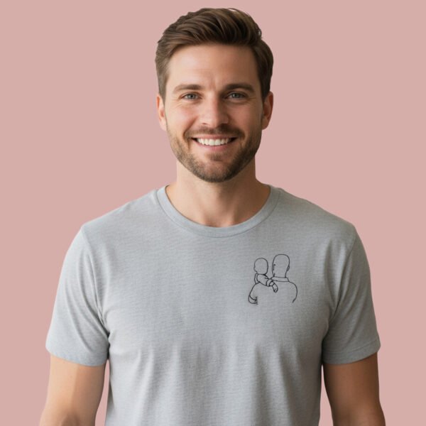 T-shirt brodé avec un portrait