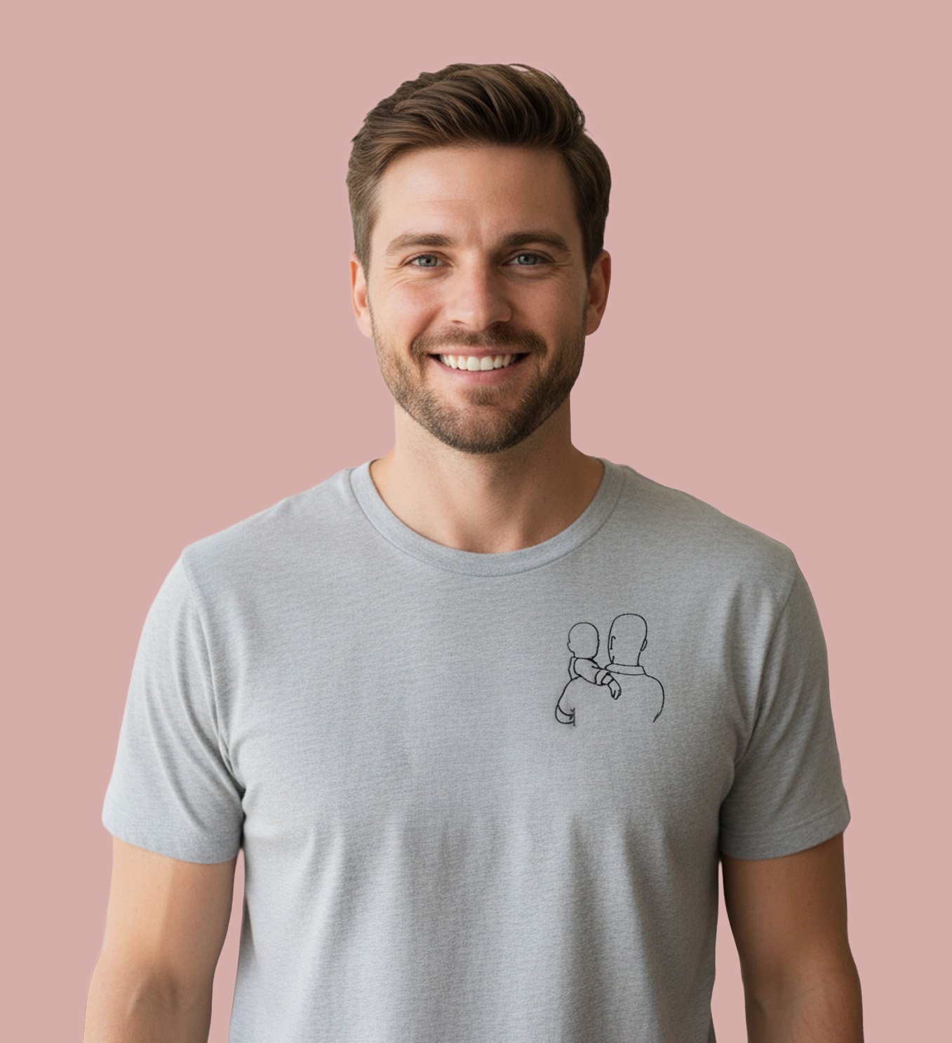 T-shirt brodé avec un portrait